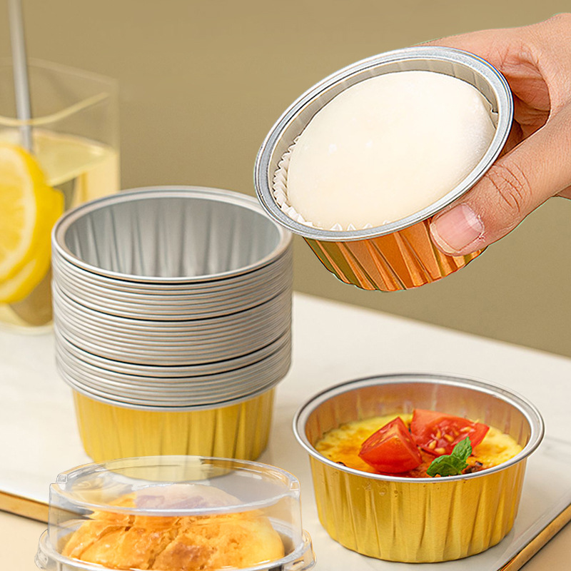 空氣炸鍋專用錫紙碗杯可重複使用烤箱鋁箔盒盤烤蛋撻皮鋁箔蛋糕杯