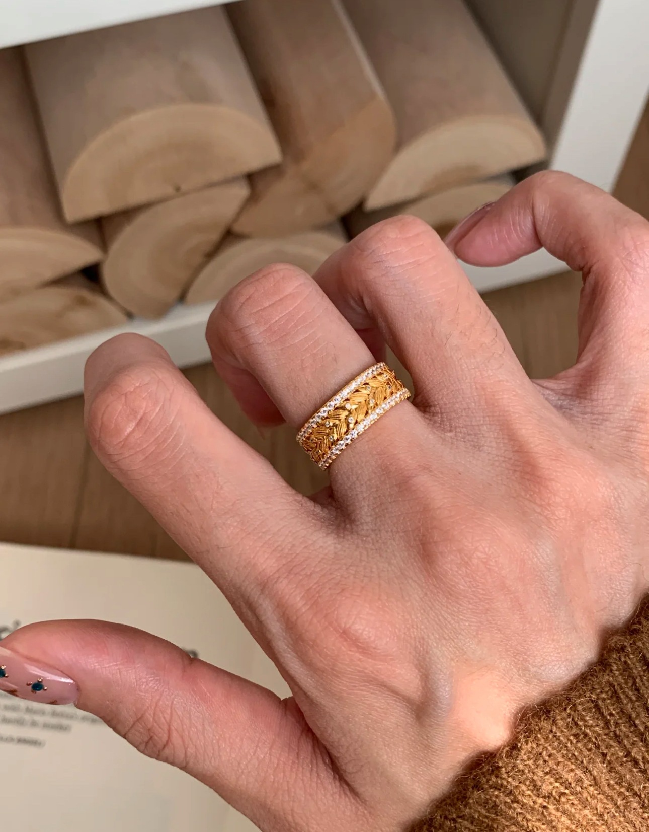 Anillo galaxy ajustable de espiga para mujer estilo vintage_voghion.com