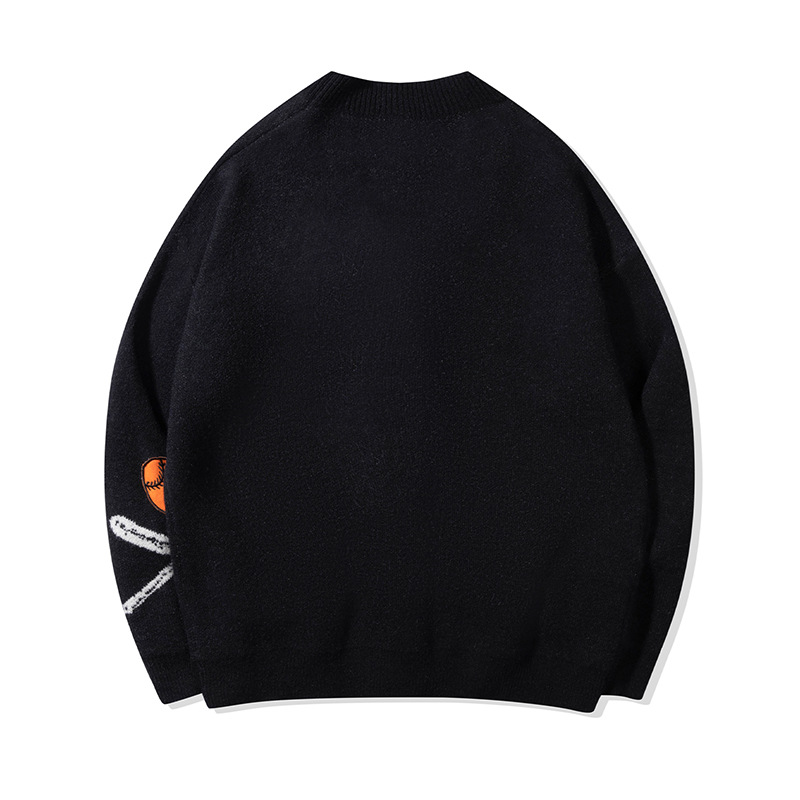 YWFG ropa de mujer americana retro letras de otoño 2024 pareja alta variedad cardigan de manga larga suéter de punto