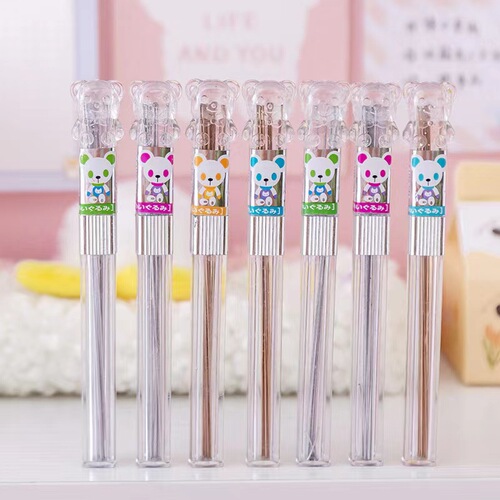 Creative 0.5 Automatic Pen Lead Gold Silver Color Mechanical Pencil 0.7 Replacement Student Resin Lead Wholesale