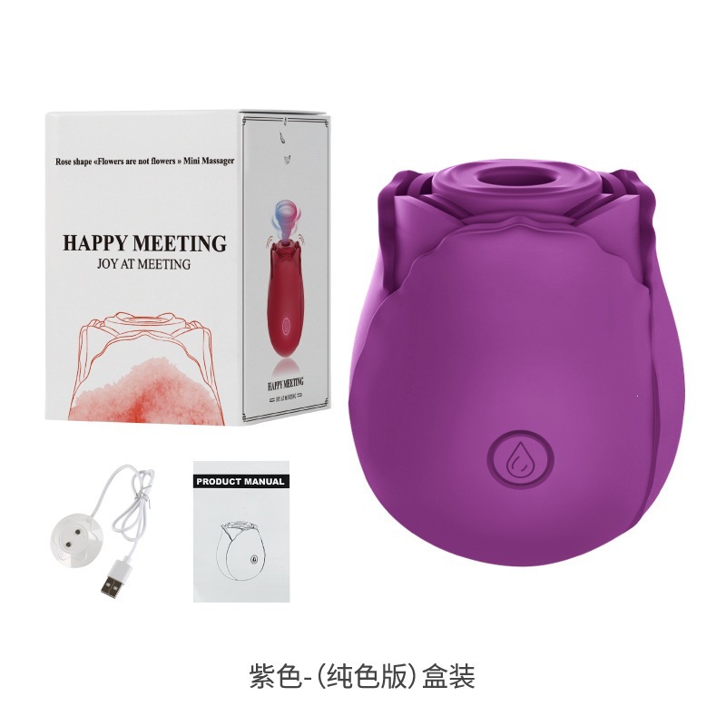 Cross-border new arrival: Gradient-colored rose-shaped vibrator for women, designed for breast massage and adult pleasure