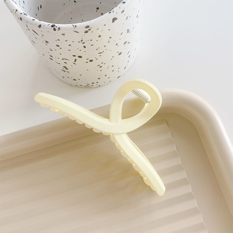 Pinza para el cabello de placa de color coreano ins Maillard, pinza para el cabello de color té con leche de otoño e invierno, pinza para el cabello grande de textura simple