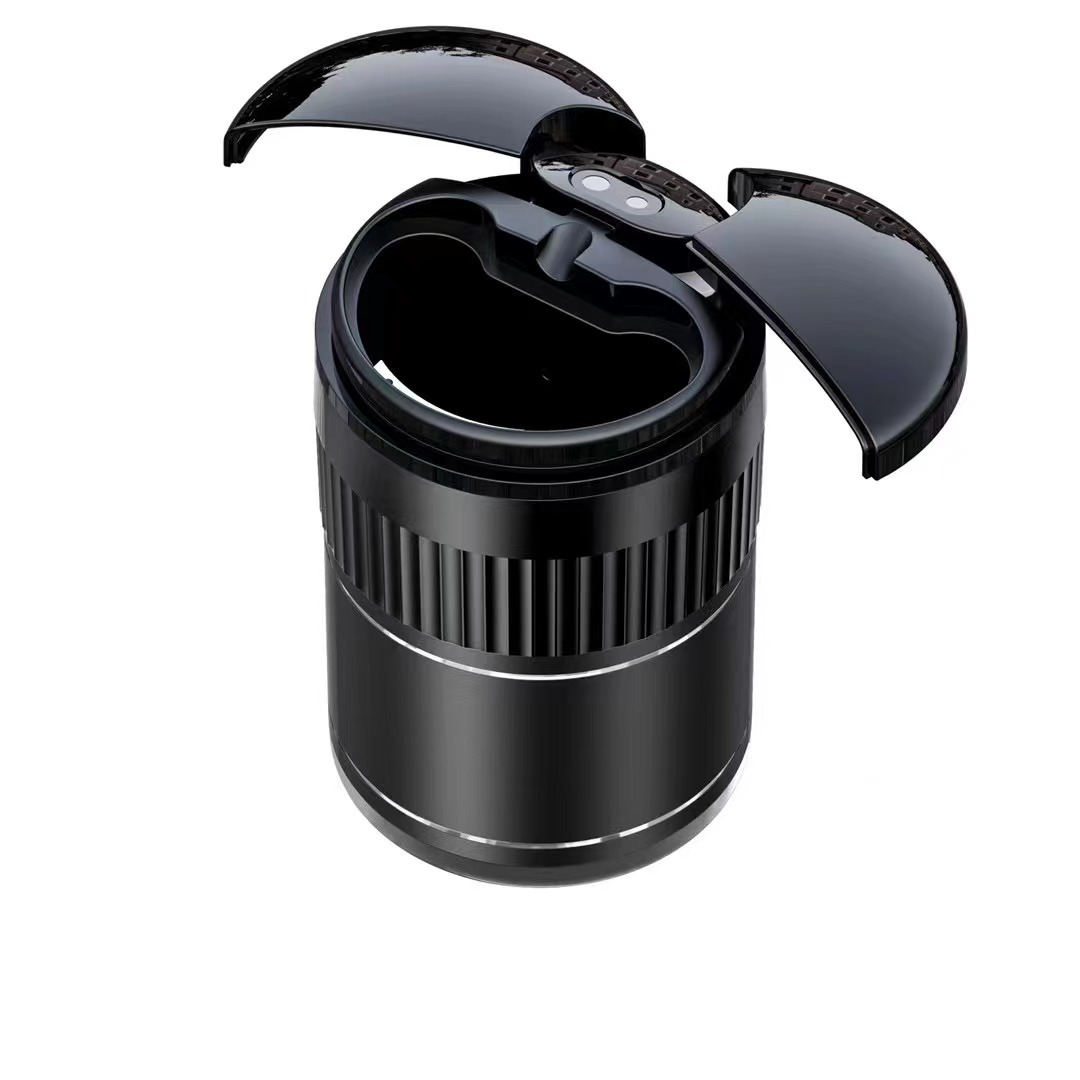 Car Ashtray: Qìchē Car ashtray - black-infrared-a70-129mm83mm83mm