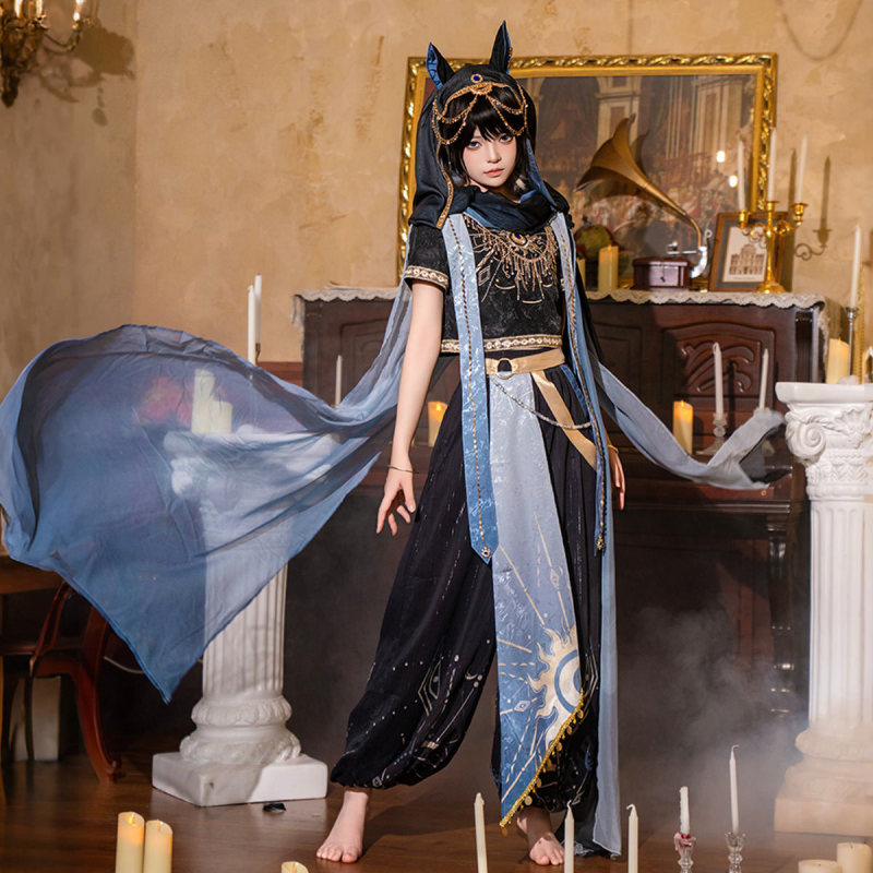 Yimengge オリジナルデザインペルシャ神域漢服女性の敦煌スタイル西部地域スタイルトップとパンツスーツ 7318|undefined