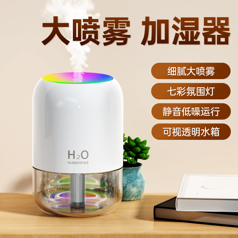 新款小型空气加湿器孕妇婴儿家用轻音卧室办公室桌面宿舍迷你便携|undefined