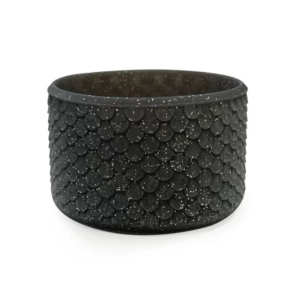 Transparent black flash silver (fish scale pattern)