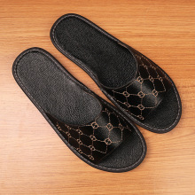 真皮家居软底拖鞋男夏季居家室内防滑防臭牛皮皮底凉拖鞋女士夏季