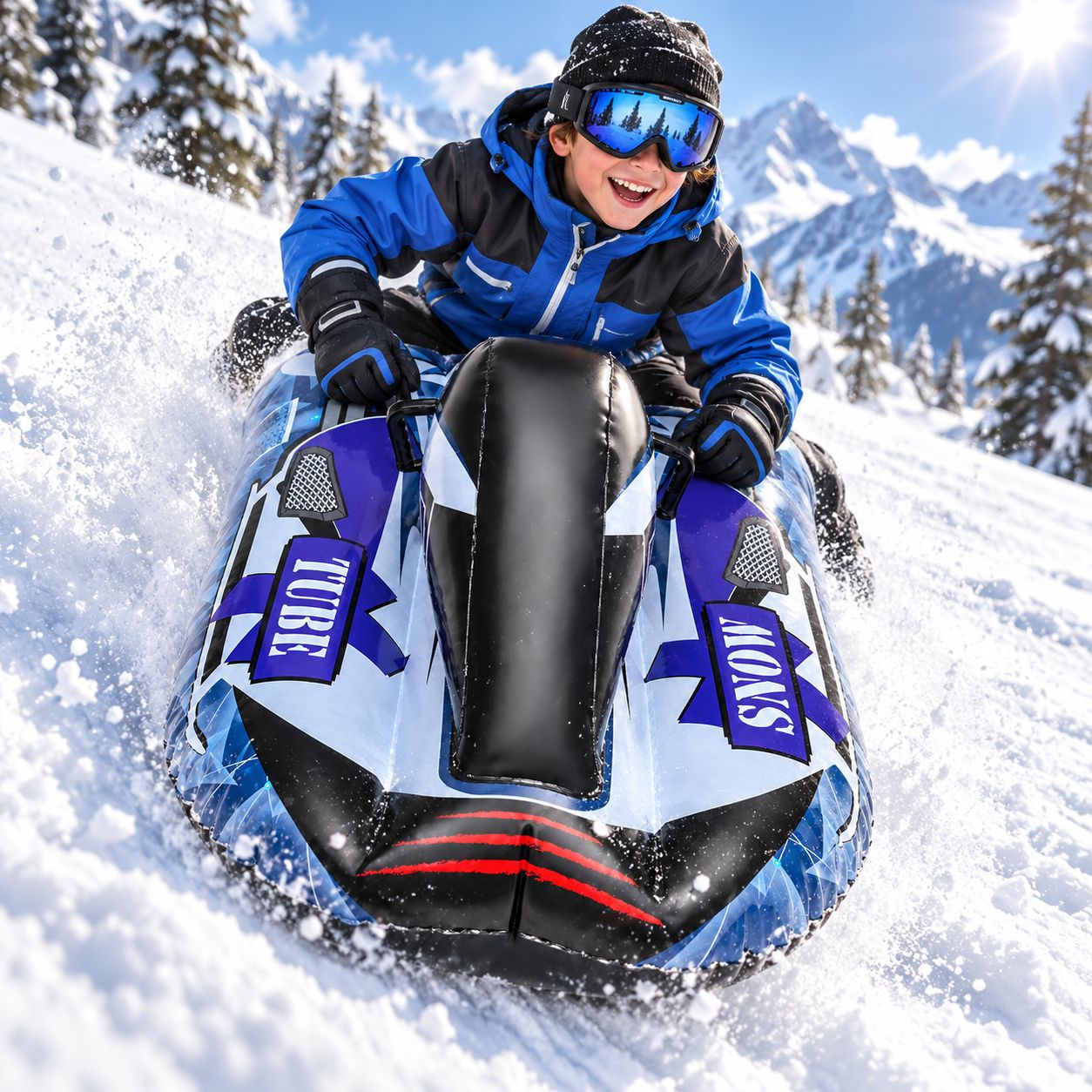 Manufacturer-customized, eco-friendly PVC inflatable motorboat and snow tube for outdoor use