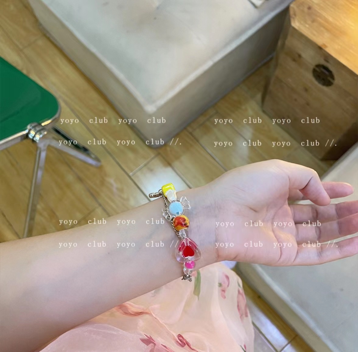 Otoño exquisita pequeña flor azul pulsera de las mujeres simples novias Mori pulsera de las mujeres ins versátil pulsera de alto grado