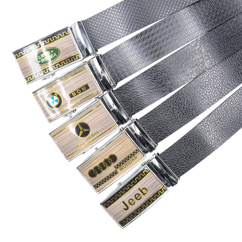 4.0 car logo automatic buckle men's aviation belt reinforced belt space belt thickened tendon belt rubber belt