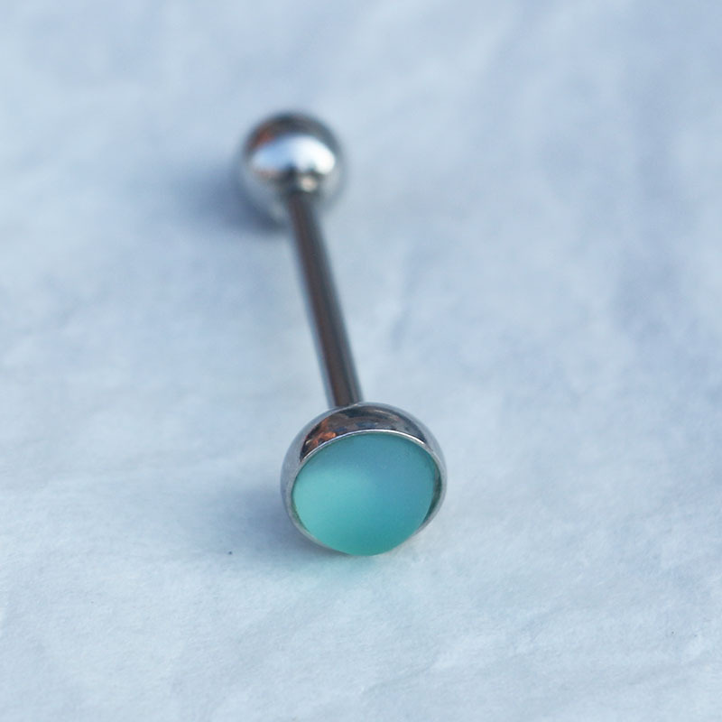 Simple Style Geometric Titanium Steel Polishing Tongue Nail 1 Piece