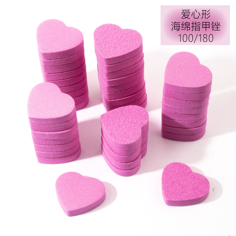 Mini Love Sponge Block Nail File Polishing High Elastic Polishing Nail File Peach Heart Love Sponge File High Foaming Mini Love Sponge Block Nail File Polishing High Elastic Polishing Nail File Peach Heart Love Sponge File High Foaming