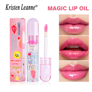 Kristen Leanne Cross-Border Temperature-Changing Water-Gloss Lip Glaze Petals Moisturizing Lip Gloss Plump Color-Changing Lip Glaze