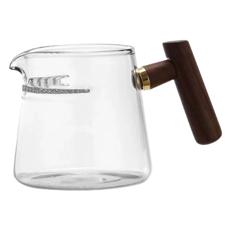 Чайная чашка Полумесяц с фильтром, встроенным справедливой чашкой, Термостойкое стекло с крышкой, чашка для зеленого чая, заваривание чая