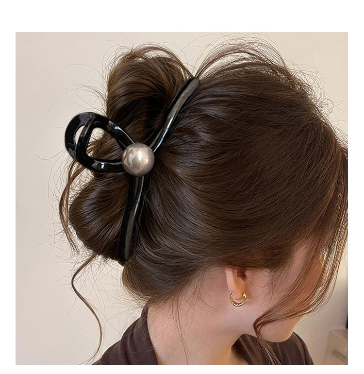 Korean Style Haarklammer Herbst/Winter groß für dickes Haar Hinterkopf Hai-Klammer Premium Haarspange zum Hochstecken Haarklip
