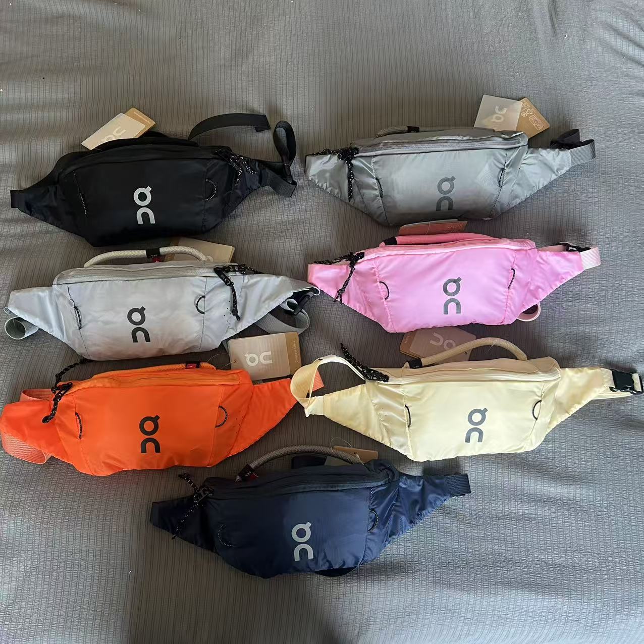 O'Angjia Men's and Women's Couple's Waist Bag 2L Sports Cross-Body Chest Bag Ultra-Light Waterproof Running Fitness Bag