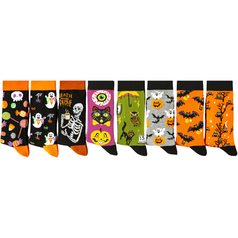 Four Seasons Men's Cotton Owl Bat Trendy Socks Men's Socks Halloween Pumpkin Ghost Amazon Cross-Border Socks Four Seasons Men's Cotton Owl Bat Trendy Socks Men's Socks Halloween Pumpkin Ghost Amazon Cross-Border Socks