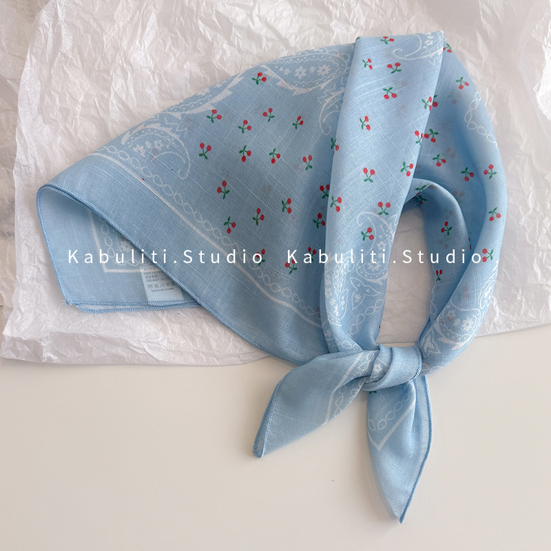 체리 캐슈 58 모조 린넨-라이트 블루