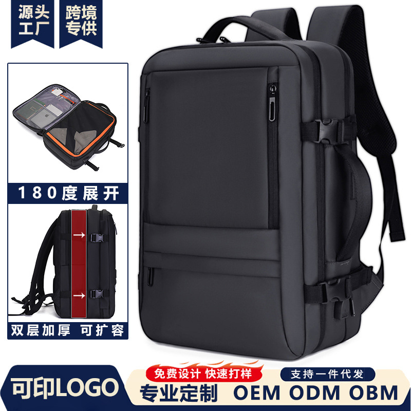 Mochila transfronteriza para hombre, bolsa para computadora de expansión empresarial, bolsa de viaje de gran capacidad, función de separación de seco y húmedo, mochila portátil