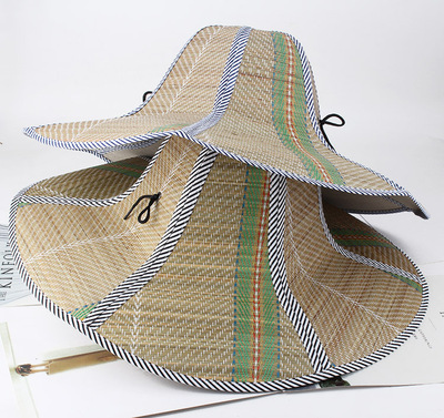 春夏季帽子大沿遮陽可折疊帽子男女士防曬太陽帽旅遊涼帽沙灘帽子