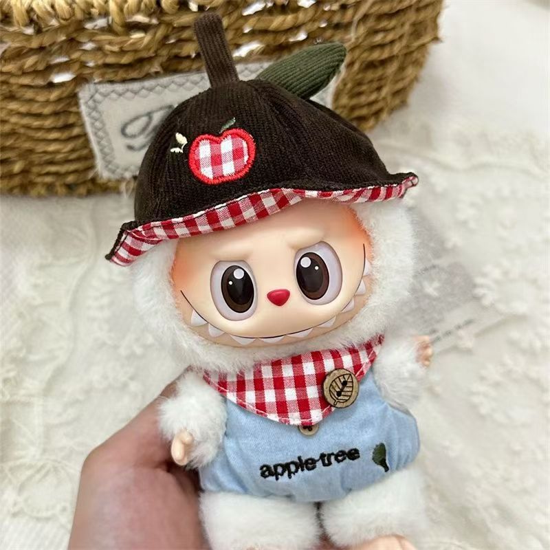 First, Second, and Third Generation Labubu Doll Clothes, Labubu Vinyl Doll 17cm Doll Dress-Up Clothes, Apple and Tree in Stock