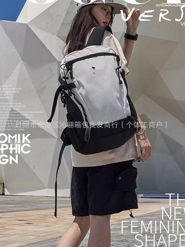大容量便携出行旅行包休闲百搭轻便运动背包新款印花字母双肩包包|undefined