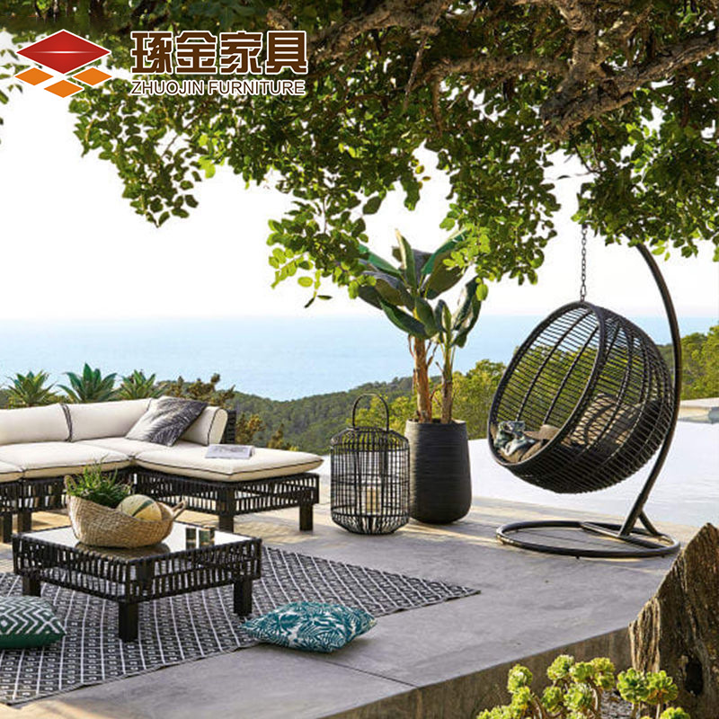 Outdoor hanging chair, hammock-style basket chair, indoor balcony, courtyard, and garden leisure single-person hanging basket chair, swing, woven rattan rocking chair