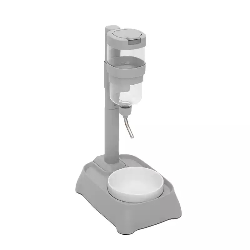 Tipo de cerámica de altura ajustable tipo barra de beber (gris)