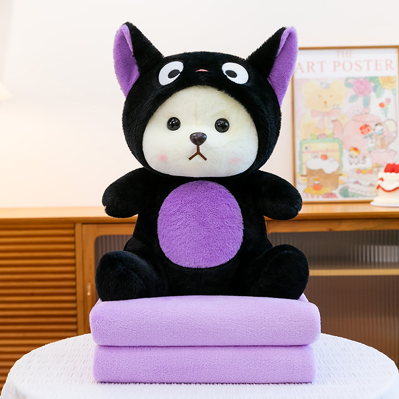 Manta de aire acondicionado de dibujos animados, almohada, edredón, almohada de siesta multifuncional dos en uno, venta directa de fábrica, comercio exterior al por mayor