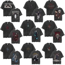 Anime Jujutsu Kaisen Toji Fushiguro Graphic Vintage Washed T