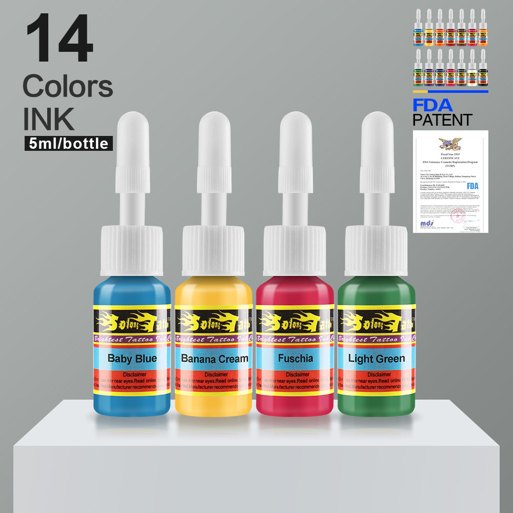 Traje de pigmento de tatuaje de botella pequeña dragón bordado 5ml pigmento de tatuaje de tinta de tatuaje equipo de suministro transfronterizo