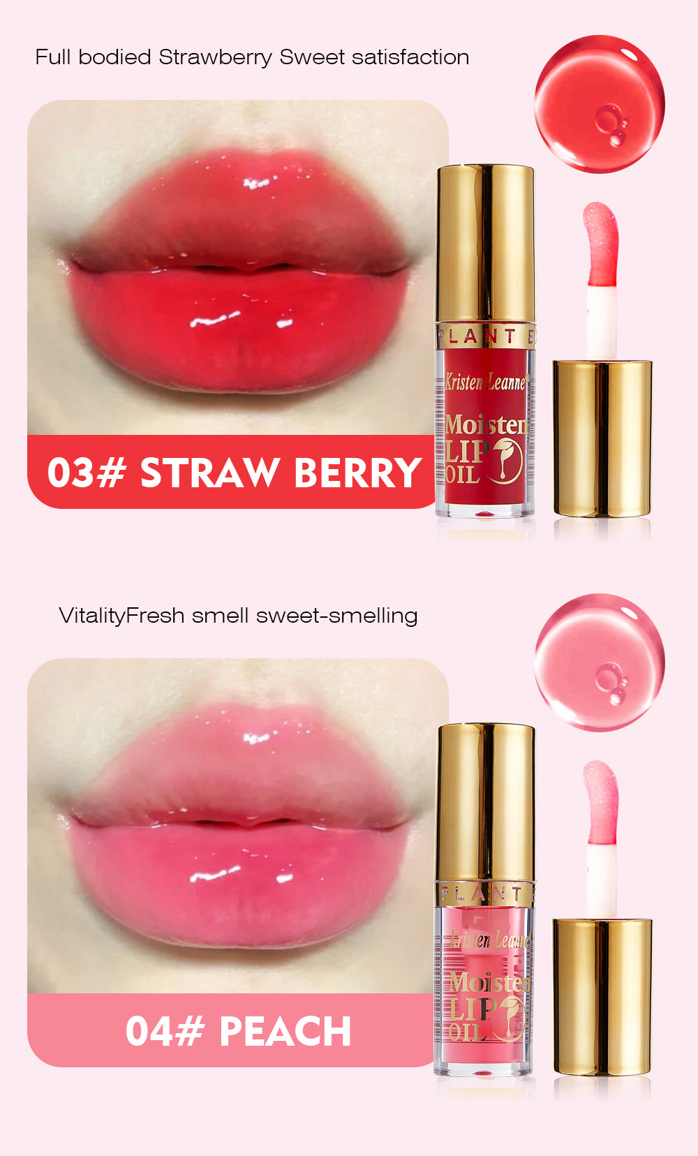 Gloss à lèvres hydratant et huile à lèvres teintée pour éclat_voghion.com