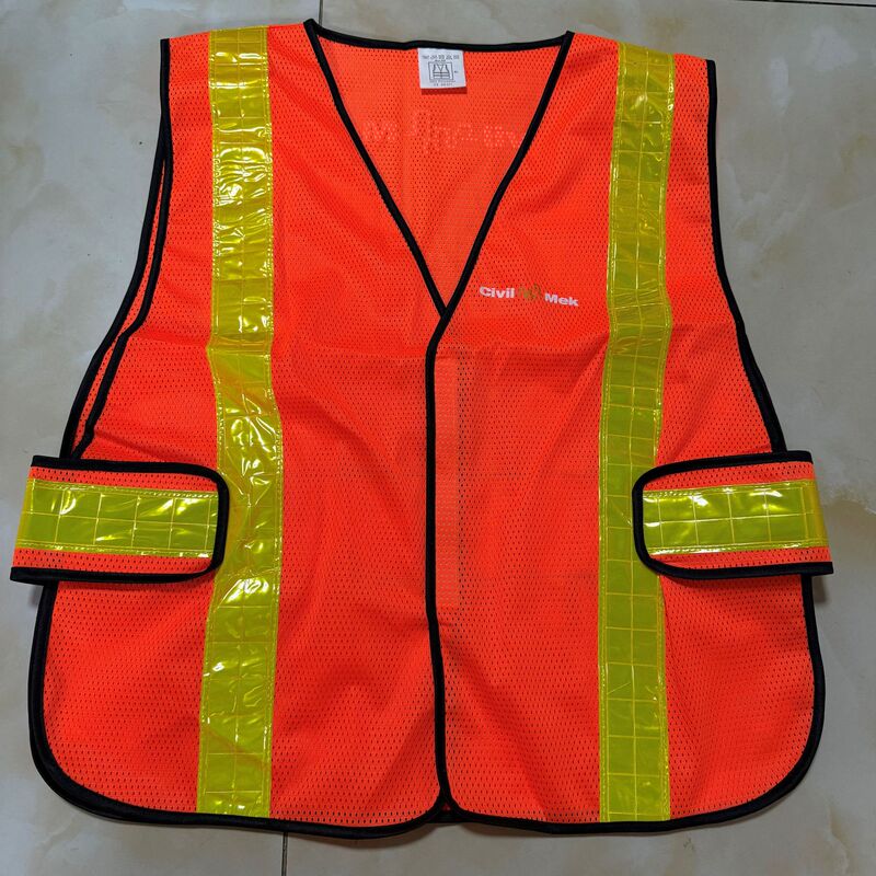 Orange Mesh Reflective Safety Vest with Bright Reflective Strips for Construction Site, Sanitation, Cycling, Breathable Safety Warning Vest Orange Mesh Reflective Safety Vest with Bright Reflective Strips for Construction Site, Sanitation, Cycling, Breathable Safety Warning Vest