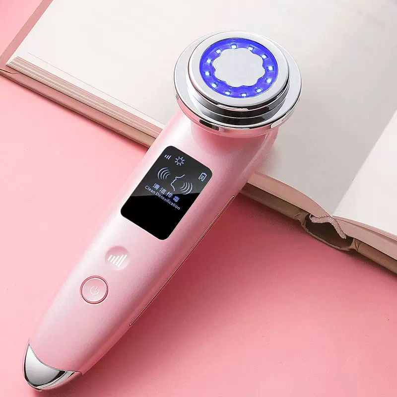 家用彩光导入仪温热脸部按摩清洁器面部振动按摩仪电子美容仪