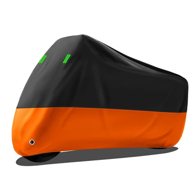 Car clothing — of Motorcycle Covers, Thickened Sun-Proof and - m20090100cm-black-on-top-and-orange-on-bottom