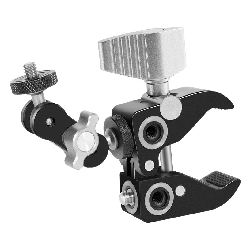 Venta al por mayor tipo C abrazadera de cangrejo escritorio fijo metal fuerte abrazadera universal mano extraña brazo mágico soporte fotografía Accesorios