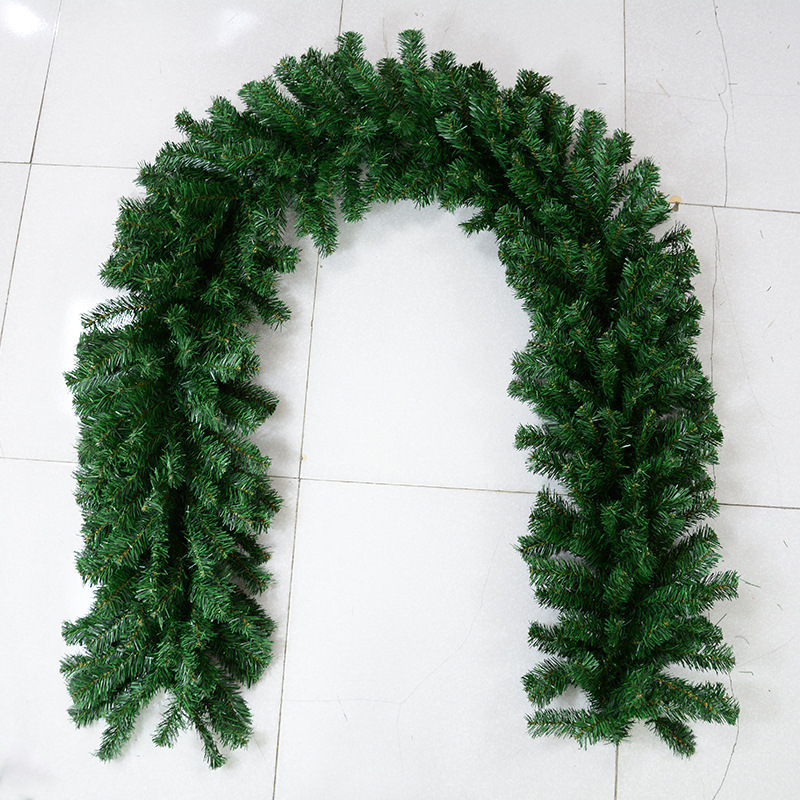 Wholesale Artificial Plants Christmas Flower Vine Cross-Border Hot-Selling Encrypted Pine Needle Vine for Malls and Hotels Christmas Decoration