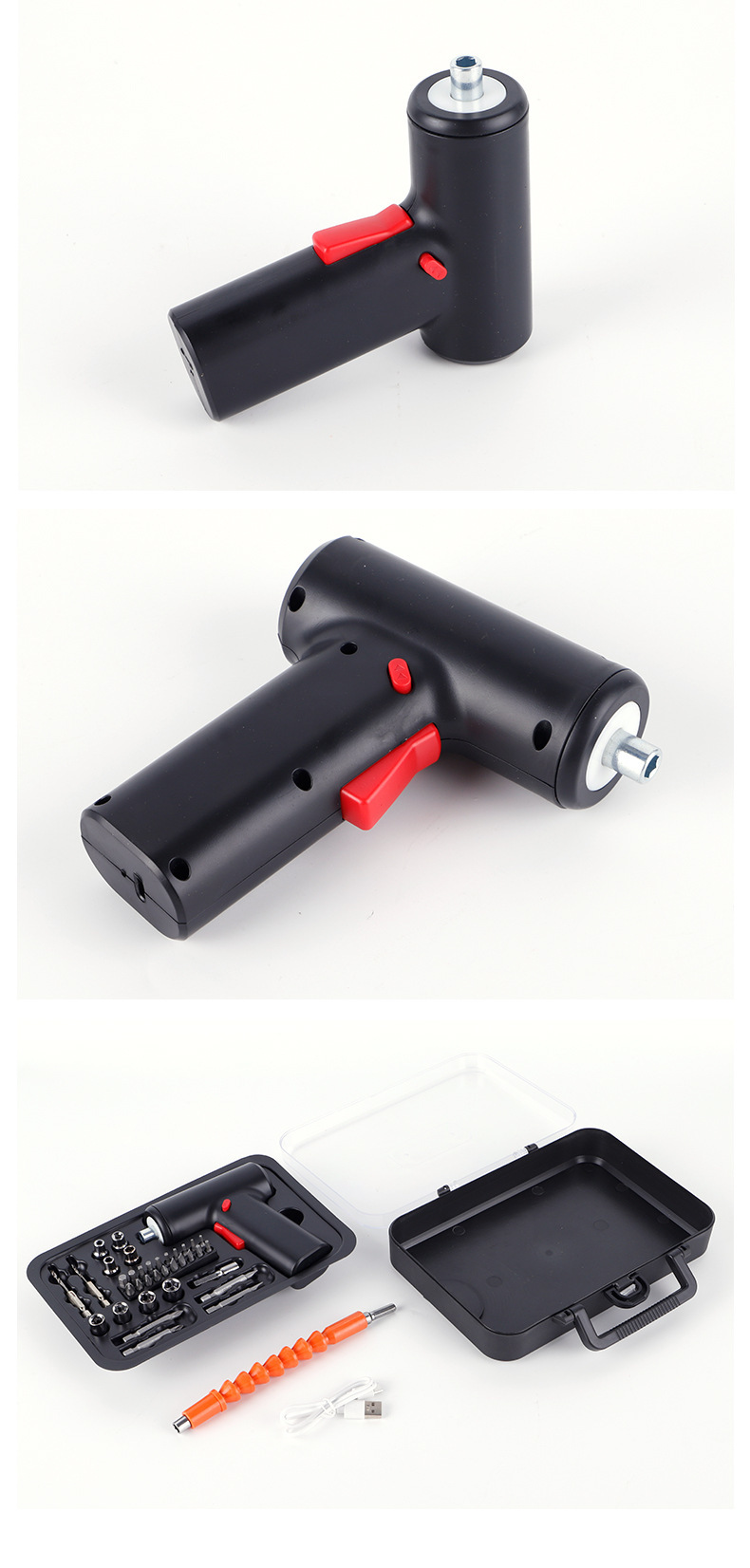 Multi-functional electric screwdriver set rechargeable lithium battery