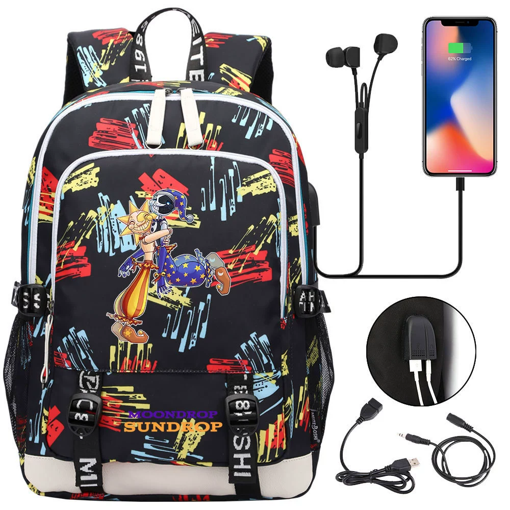 School bag solar-powered for leisure, backpack, for teenagers