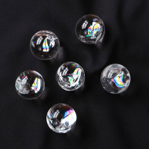 Natural White Crystal Ball Glitter Rainbow Crystal Ball Ornament White Crystal Luck Ball Pendant Decor Wholesale