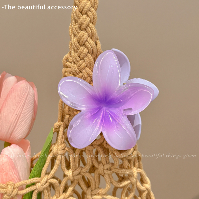 Clip de agarre de flor de plumón de perla, horquilla de flor de alta calidad femenina, horquilla, horquilla, horquilla, horquilla, horquilla, gran clip de tiburón, tocado