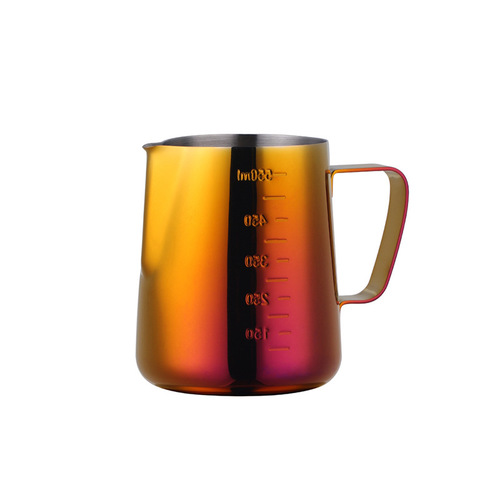 Milk tea shop coffee shop creative latte cups small and large stainless steel latte needles pointed milk frothing cups