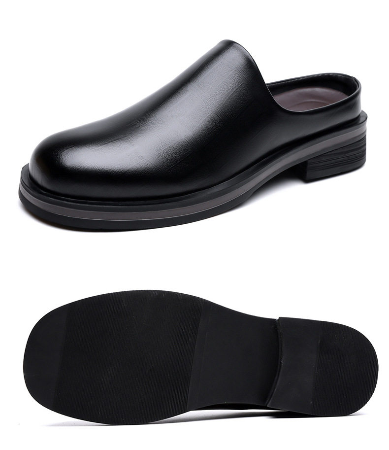 Dép sandal nam quai ngang kiểu lười xỏ chân, mặt giày bóng nhẹ, đế cao su êm chân — Z7123 màu đen, z7123 màu nâu chi tiết 20