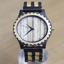 TJW-Z013木質手表男士商務歐美風石英手表腕表