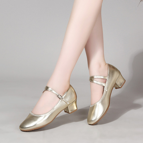 Square dance shoes, lady's soft-soled dance shoes, all-season dance shoes for women, female practice teacher shoes