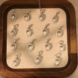 ����������ȻʯӢ�|��ˮĭ�����S925�y�׽�ɫ���DIY������