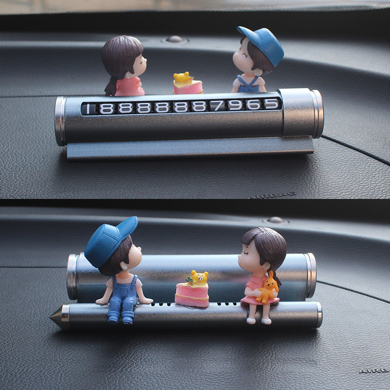 Phone Number Creative – Aika Nömrəli dayanma kartı - blue-hat-cake-silver-safety-hammer-aromatherapy-parking-sign