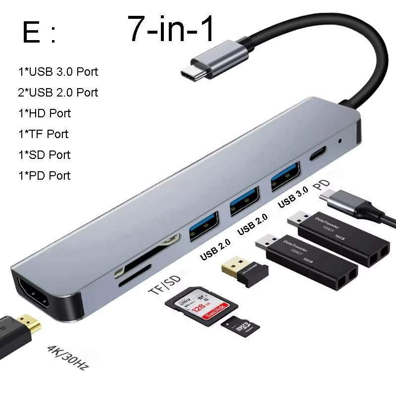 USB 3.1 Type-CTO HDMI-compatible Adapter 4K Thunderbolt USB
