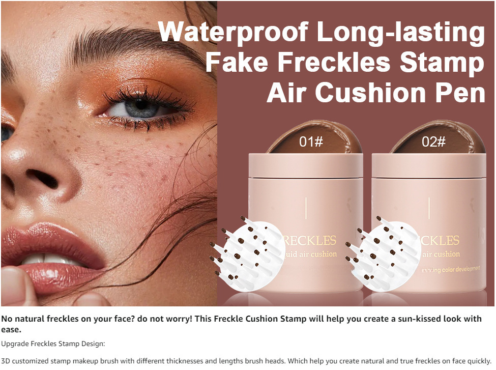 Naturlig naken smink freckle penna varmsäljande inte lätt att blekna vattentät tätning luftkudde fräknar FAFAMOON cross_voghion.com