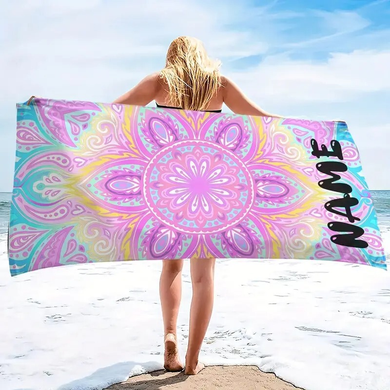 Cross-border unique floral printing beach towel swimming bath towel sports fitness towel factory direct sale Cross-border unique floral printing beach towel swimming bath towel sports fitness towel factory direct sale